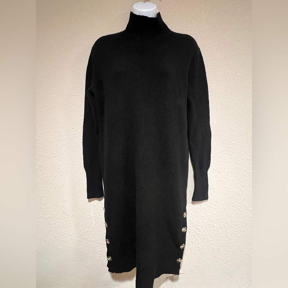 Banana Republic Black Turtleneck Sweater Dress